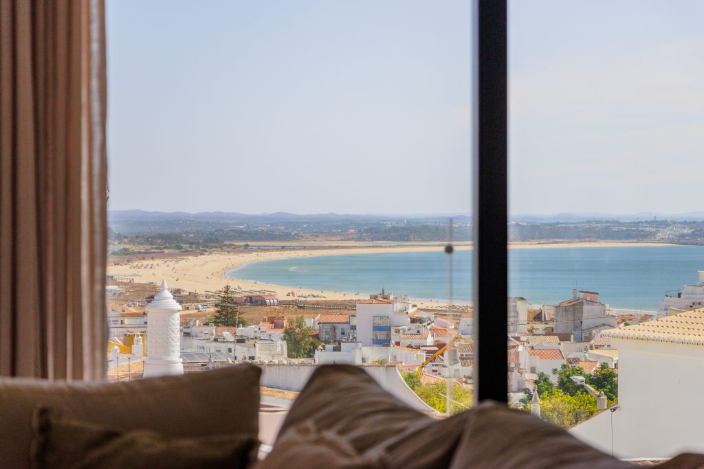 Beach view from inside of apartment