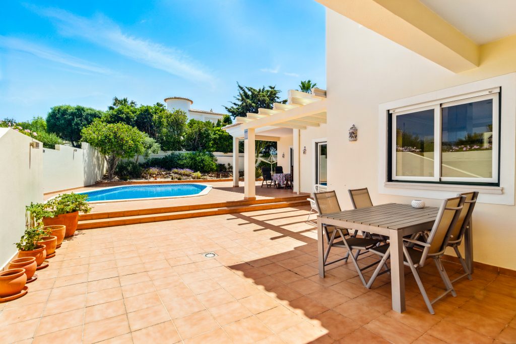 Rear garden and pool