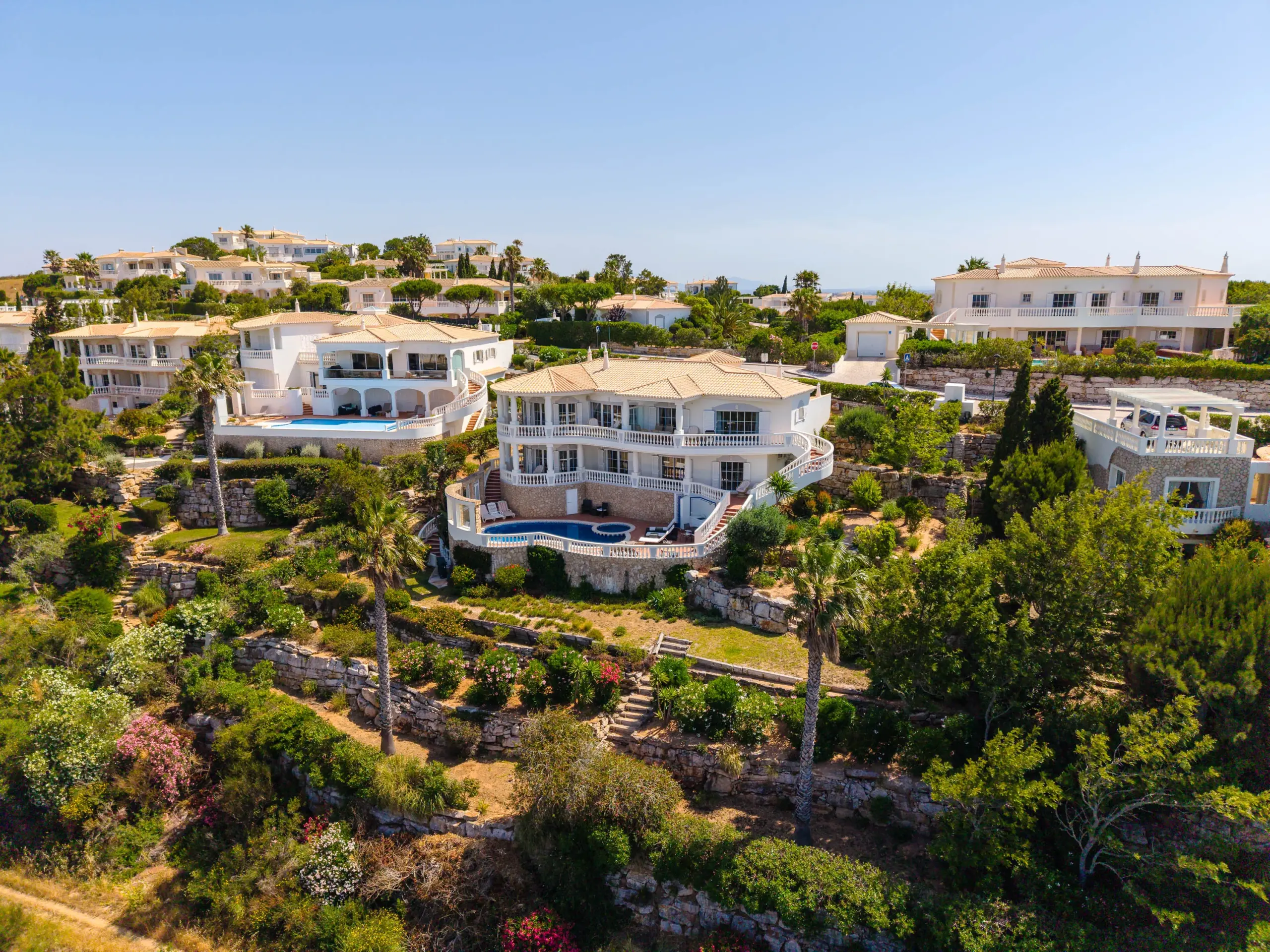 Non resident buyer reviewing mortgage documents for financing an Algarve property in Portugal.